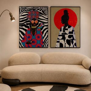 lot de 2 femmes afraicaine