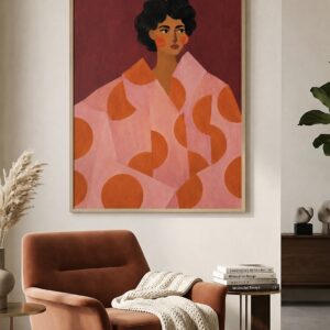tableau imprimé -Femme bubble