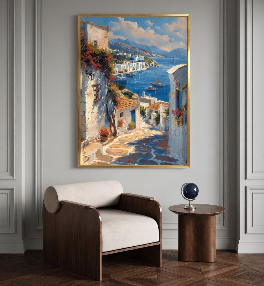 Amour du grèce tableau imprimé