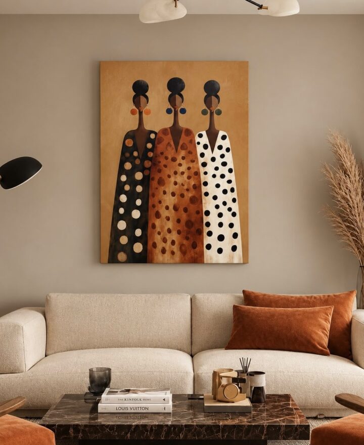 tableau imprimé Femmes aux Pois
