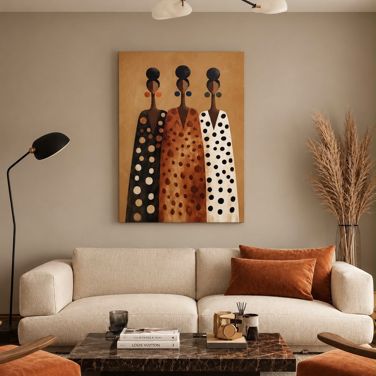 tableau imprimé Femmes aux Pois